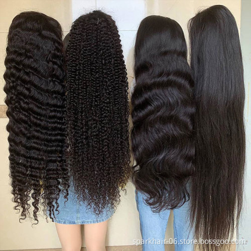 4X4 13X4 13X6 360 Hd Lace Frontal Wigs Brazilian Straight Human Hair Wigs 150% 180% 200% Human Hair Lace Wig For Black Woman